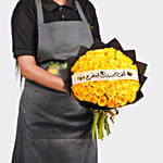 Sunny Graduation Roses Bouquet