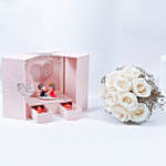 Sweet Romance Box | White Rose Bouquet
