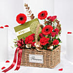 Valentines Day Flowers And Chocolate Box