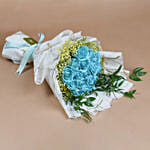 White Roses in a Blue Sea Bouquet