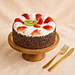 Red Roses & Black Forest Cake- Half Kg