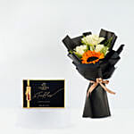 Godiva | Truffles Collection - 15 pieces Assorted Truffles & Sunflower Bouquet