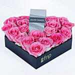 Pink Roses and Perfume Heart Shape Arrangement