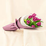 7 Purple Tulips Bouquet