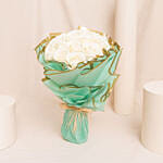15 White Roses Bouquet