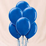 Blue Color Latex Balloons 6 Pieces