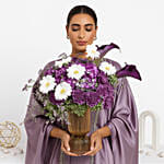 Flower with Designer Vase Arrangement