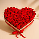 Red Roses Charm Heart Shape Arrangement