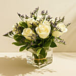 White Roses In A Vase