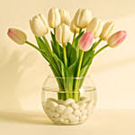 10 Tulips in Fish Bowl