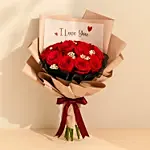 15 Red Roses Bouquet for Love Ones
