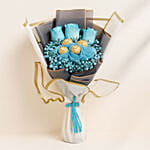 Blue Roses and Rochers Bouquet