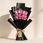 Elegant Plum Roses Bouquet