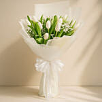 Peaceful White Tulips Bouquet