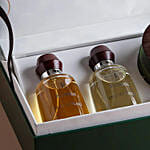 Kenooz Aroma Box Luxurious Green Leather Perfume Set for Ramadan