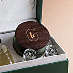 Kenooz Aroma Box Luxurious Green Leather Perfume Set for Ramadan