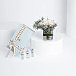 Kenooz Cherished Moments White Rose Vase with Perfume Oils