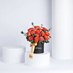 Kenooz Luxury Gift Box with 15 Vibrant Orange Roses & Exclusive Collection