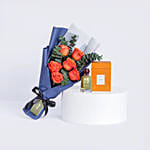 Kenooz EDP Perfume with Elegant Rose Hand Bouquet Secret Room