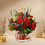 Decorative Xmas Floral Vase