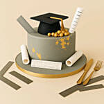 Festive Graduation Cap Designed Cake