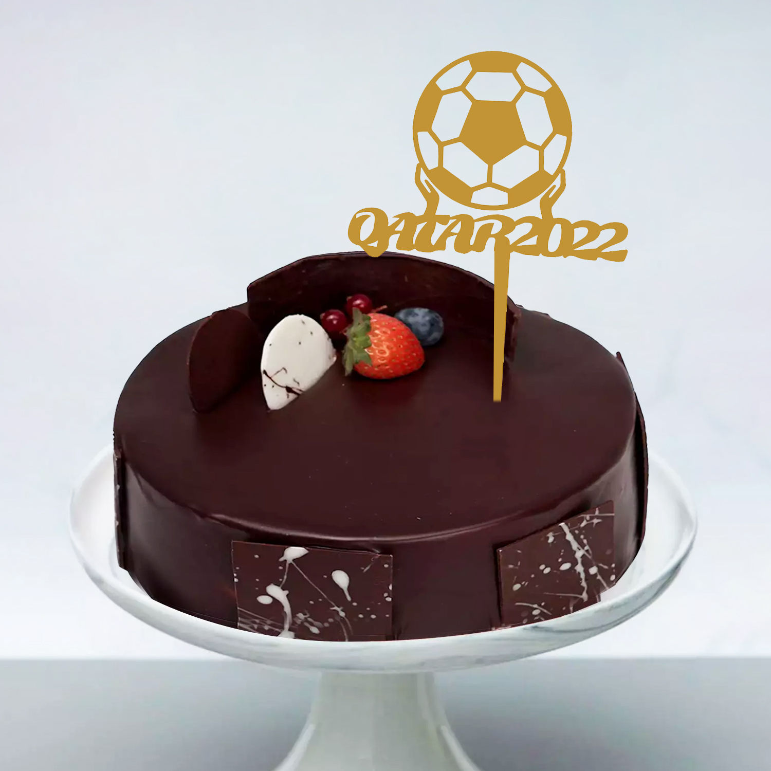 Online Chocolate Fudge Cake with FWC Topper Half Kg Gift Delivery in