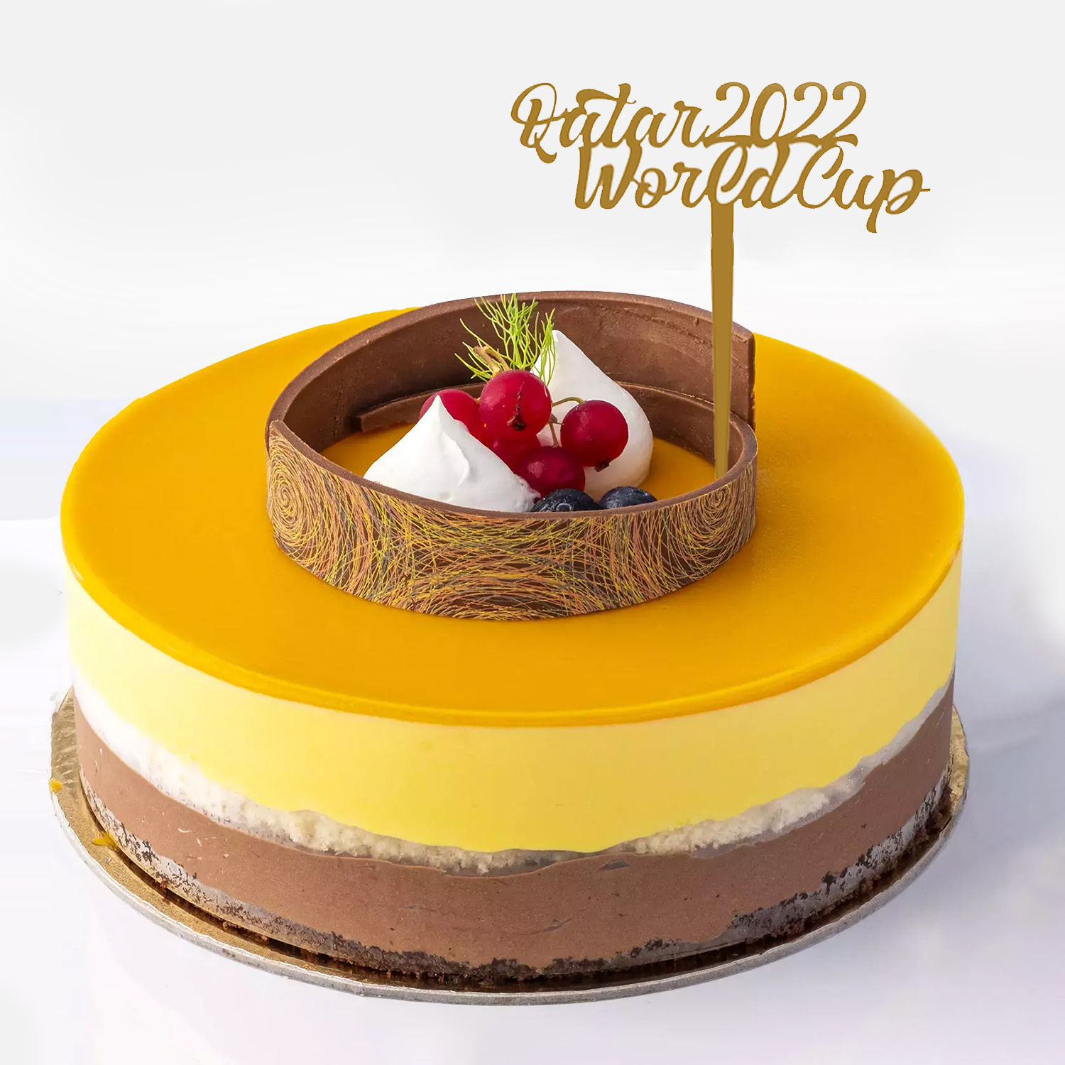 Online FWC Qatar 2022 Mango Cake Half Kg Gift Delivery in Qatar FNP