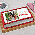 Celebration Photo Cake Eggless 2 Kg Pineapple Cake