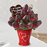 Sweetheart Bouquet with Belgian Chocolate Pop