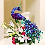 Floral Peacock Charm