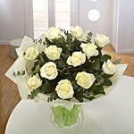 White Roses Bouquet Deluxe