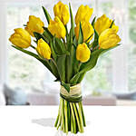 Yellow Tulip Arrangement Deluxe