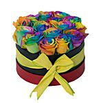 Fresh Rainbow Rose Box