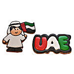 UAE Man With Flag Cookies Set of 3