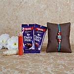 Blue Red Rakhi Chocolates Combo