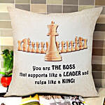 The Best Boss Printed Cushion