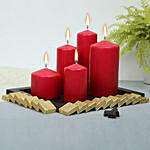 Red Candles and Assorted Chocolates Combo