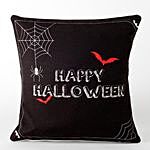 Black Happy Halloween Cushion