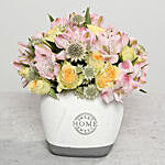Mixed Flowers In Designer Vase