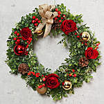 Green and Red Christmas Wreath