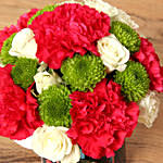 Carnations and Roses in Birthday Mug