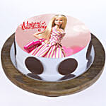 Stylish Barbie Blackforest Cake 1 Kg Eggless