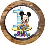Bday Mickey Mouse Blackforest Cake 1 Kg Eggless