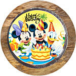 Mickey and Minnie Butterscotch Cake 1 Kg Eggless