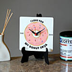 Personalised Donut MDF Table Clock