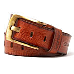 Men Genuine Leather Brown Belt