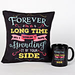 Forever By Your Side Printed Cushion and Mug Combo