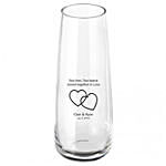 Personalised Hearts in Love Glass Vase