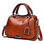 Classic Leather Brown Shoulder Bag
