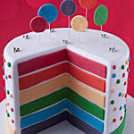 Exquisite Rainbow Cake 3 Kg Vanilla Flavour